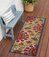 Red and Multicolor Indoor Outdoor Runner Rug